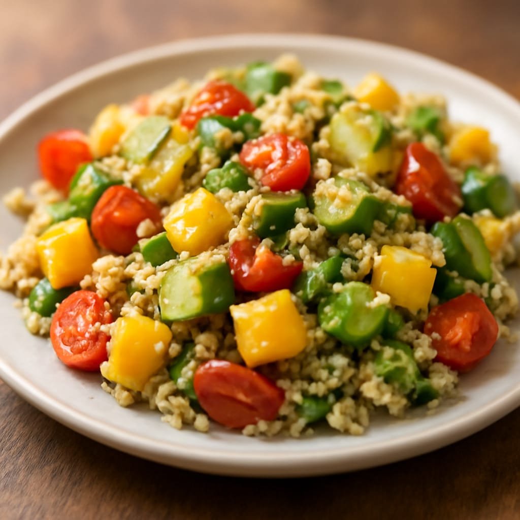 Ensalada de quinoa con mango y aguacate