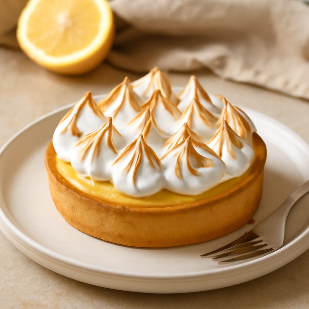 Tarta de limón y merengue ligero