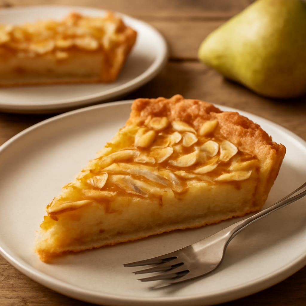 Tarta de pera y almendras