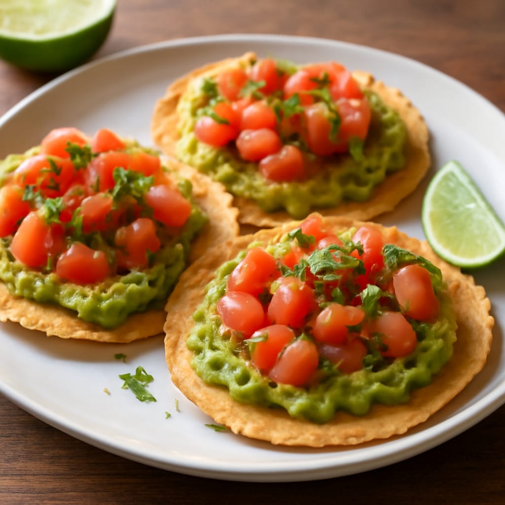 Tostadas de aguacate y tomate con limón