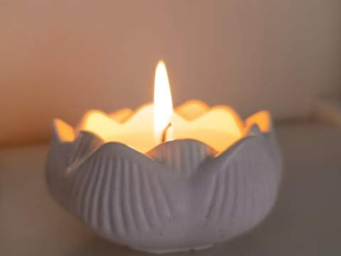 Vela flor de loto