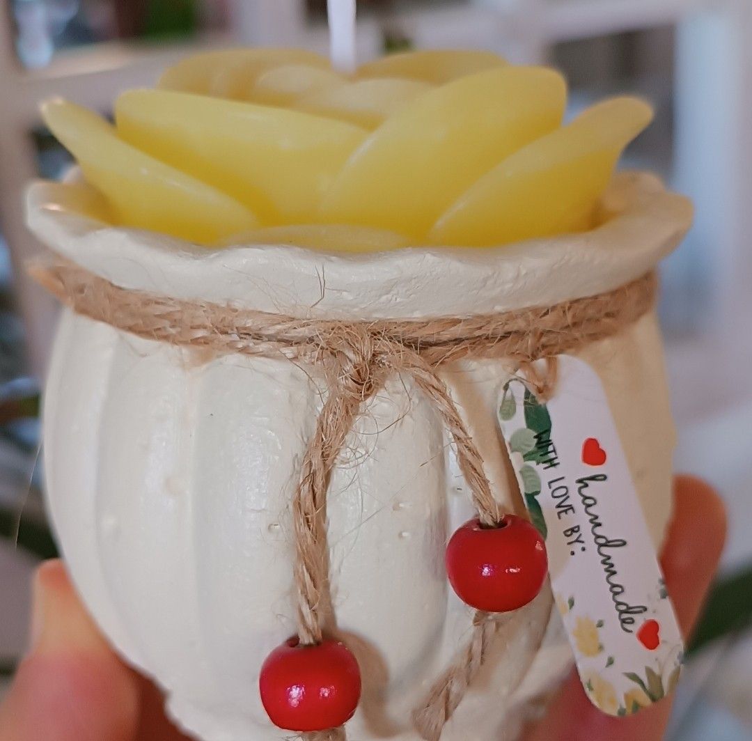 Vela Rosé con cuentas