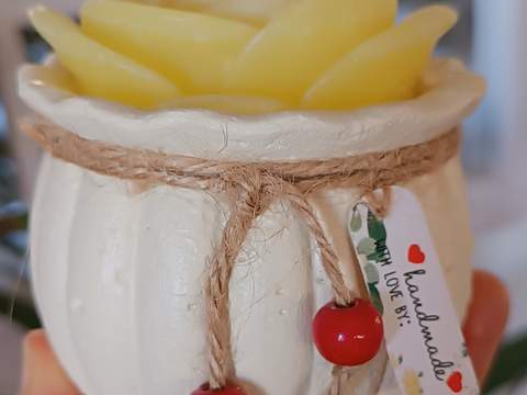 Vela Rosé con cuentas