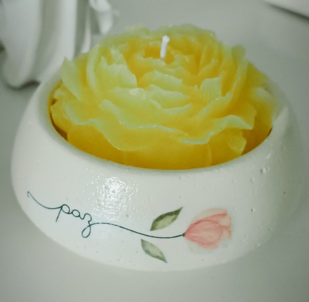 Vela Flor Peonia