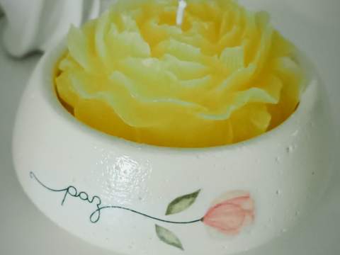 Vela Flor Peonia